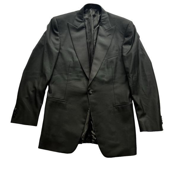 Ermenegildo Zegna Blazer 52 EU 44 US‎ Black Roma Fit Italy Made Wool Sport Coat